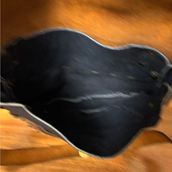 Navy blue and brown, gorgeous, smooth leather bag - Picture 8 of 8